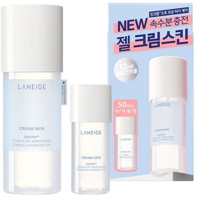 LANEIGE - Cream Skin Zincpep™ Toner & Gel Moisturizer Set - 170ml + 50ml