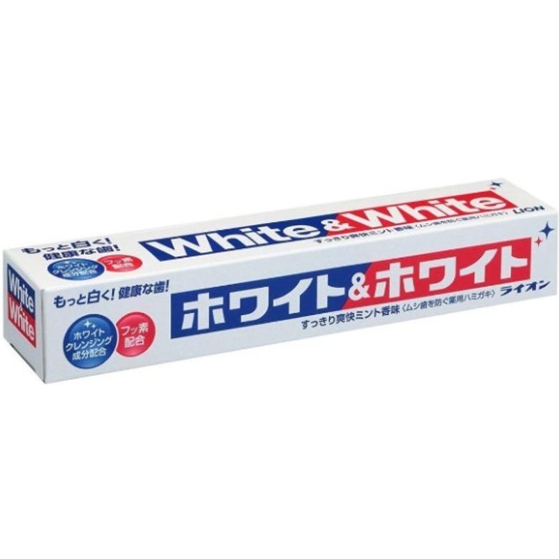LION - Dentifrice blanc et blanc - 1pc