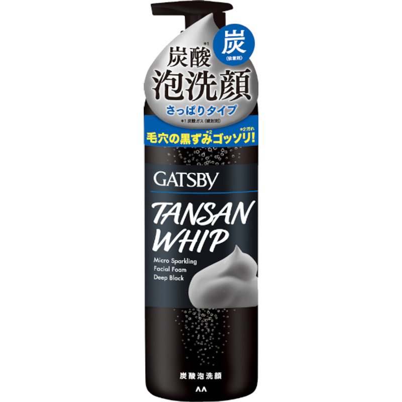 Mandom - Mousse pour le visage micro pétillante Gatsby - 200ml - Deep Black