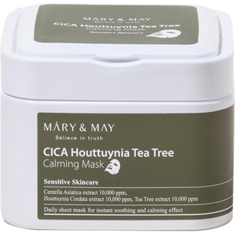 Mary&May - Masque apaisant à l'arbre à thé Houttuynia CICA - 30pièces/400g