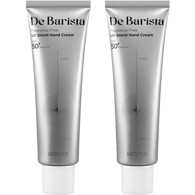 MD's Pick - De Barista Fragrance-Free Sun Shield Hand Cream SPF50+/Pa++++ - 50g (2ea) Set