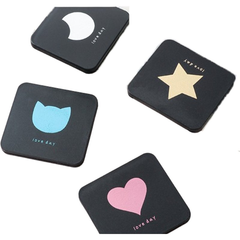 MINGXIER - Miroir de poche de dessin animé (couleur aléatoire) - 1 pièce