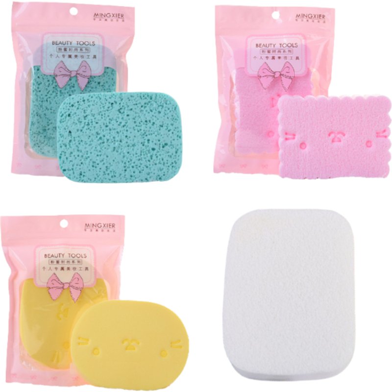 MINGXIER - Éponge nettoyante pour le visage (couleur aléatoire) - 1pc