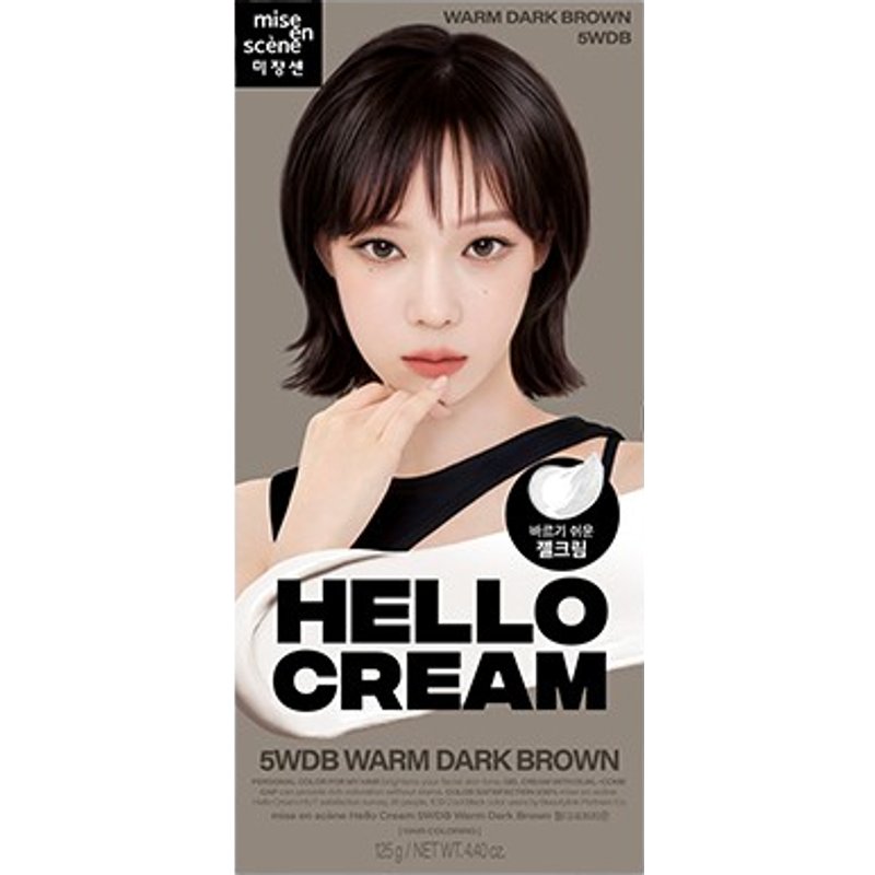 miseenscéne - Bonjour Crème (Nouvelle version 2024) - 125g - 5WDB Warm Dark Brown