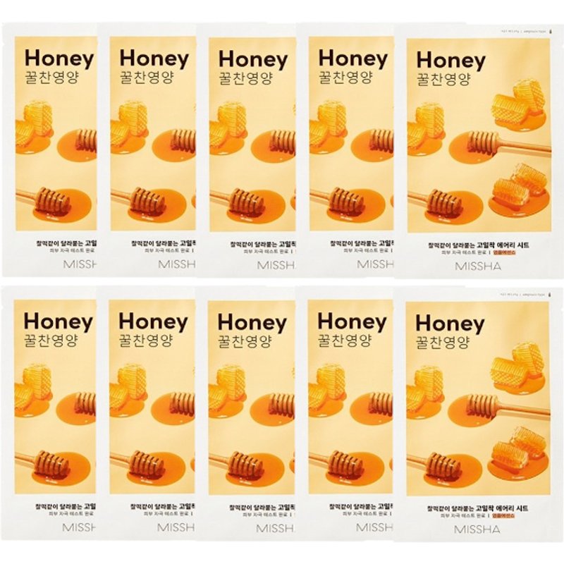 MISSHA - Airy Fit Sheet Mask - Honey - 1pc (10ea) Set