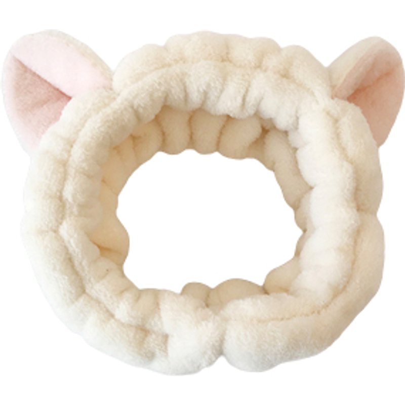 MsBlossom - Bandeau de ruban de chat de lavage de visage - 1pièce - White