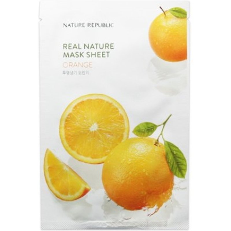 NATURE REPUBLIC - Nature réelle, Masque feuille - Orange - 1pièce