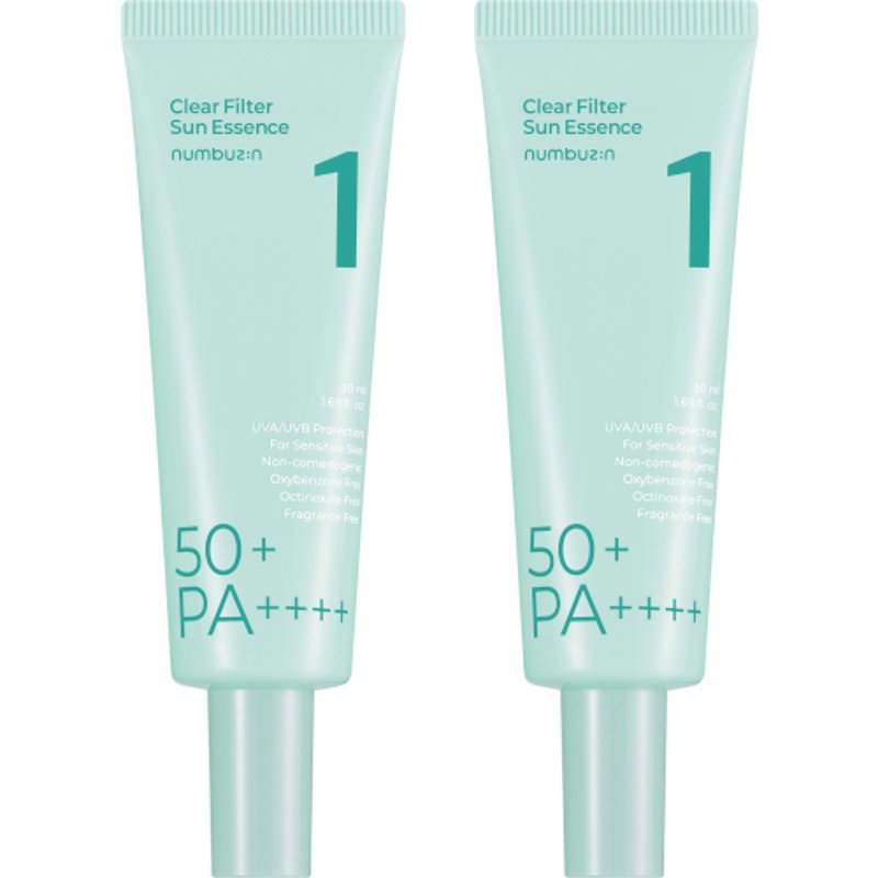 numbuzin - Essence solaire n°1 Clear Filter SPF50+ PA++++ (coffret duo) - 50ml+50ml