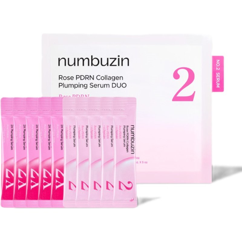 numbuzin - Kit d'essai duo de sérums repulpants au collagène Rose PDRN n° 2 - 1.2ml*10ea
