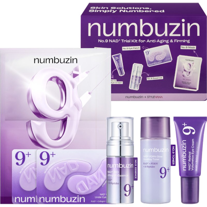 numbuzin - Kit d'essai NAD+ n°9 pour l'anti-âge et le raffermissement (Exclusivité Stylevana) - 1 Set (6 articles)