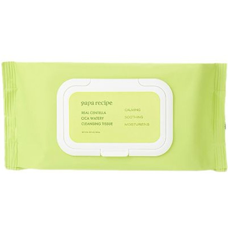 Papa Recipe - Lingettes nettoyantes aqueuses Real Centella Cica - 100pièces