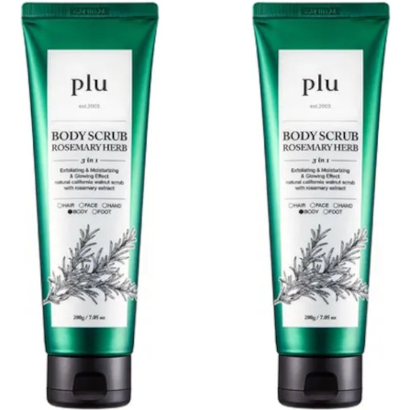 plu - Body Scrub - 200g - Rosemary Herb DUO Set