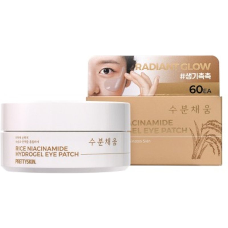 PRETTYSKIN - Patch oculaire hydrogel Ă la niacinamide de riz - 90g (60ea)