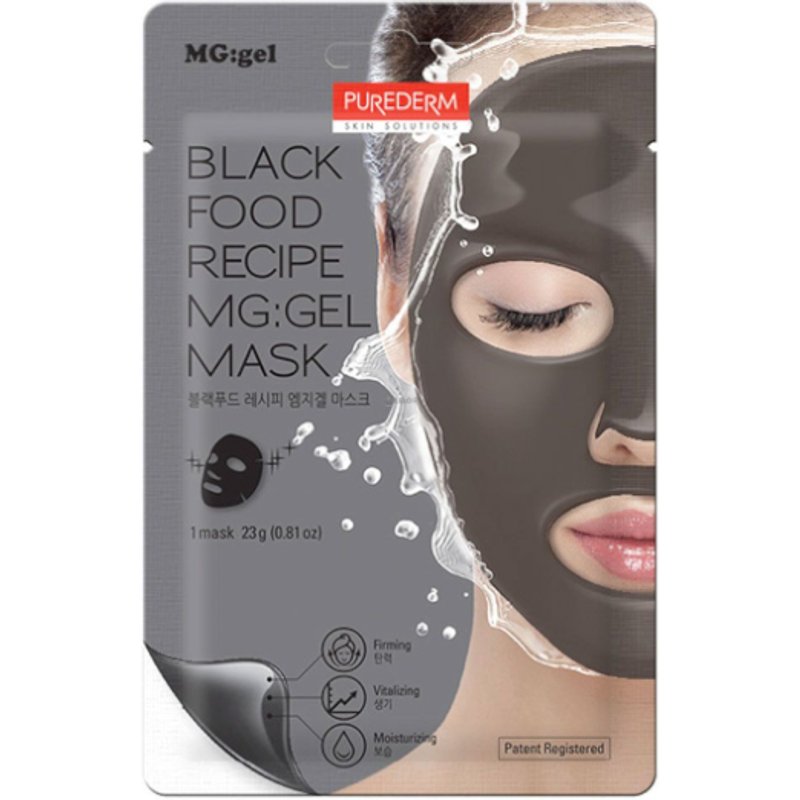 PUREDERM - Black Food Recipe MG: Masque gel - 1pièce