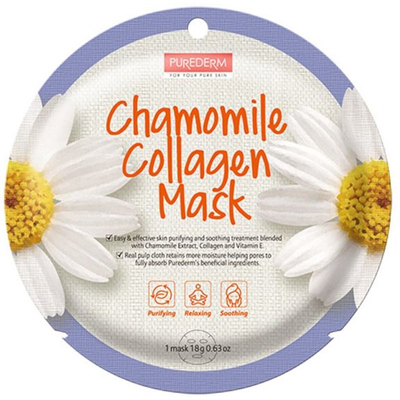 PUREDERM - Masque Cercle - Chamomile Collagen - 1pièce