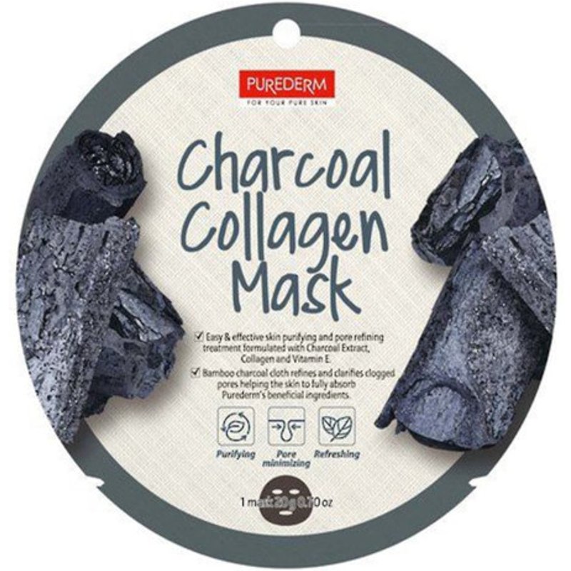 PUREDERM - Masque Cercle - Charcoal Collagen - 1pièce