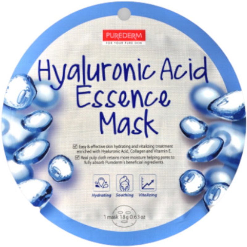PUREDERM - Masque Cercle - Hyaluronic Acid Essence - 1pièce