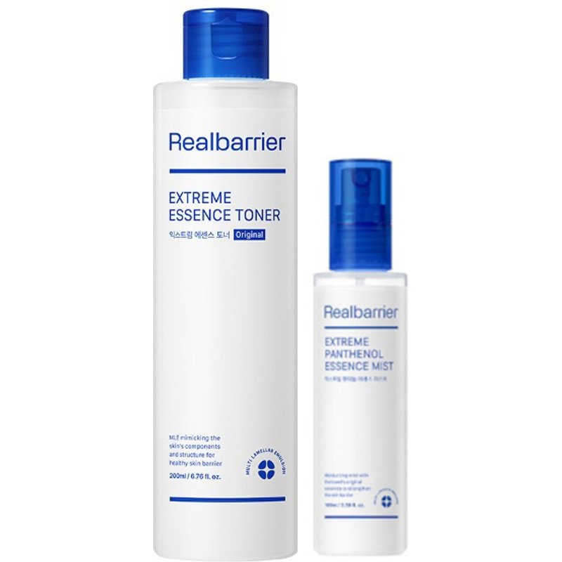 Real Barrier - Extreme Essence Toner (New Version) - 200ml + Extreme Pathenol Essence Mist - 100ml Set