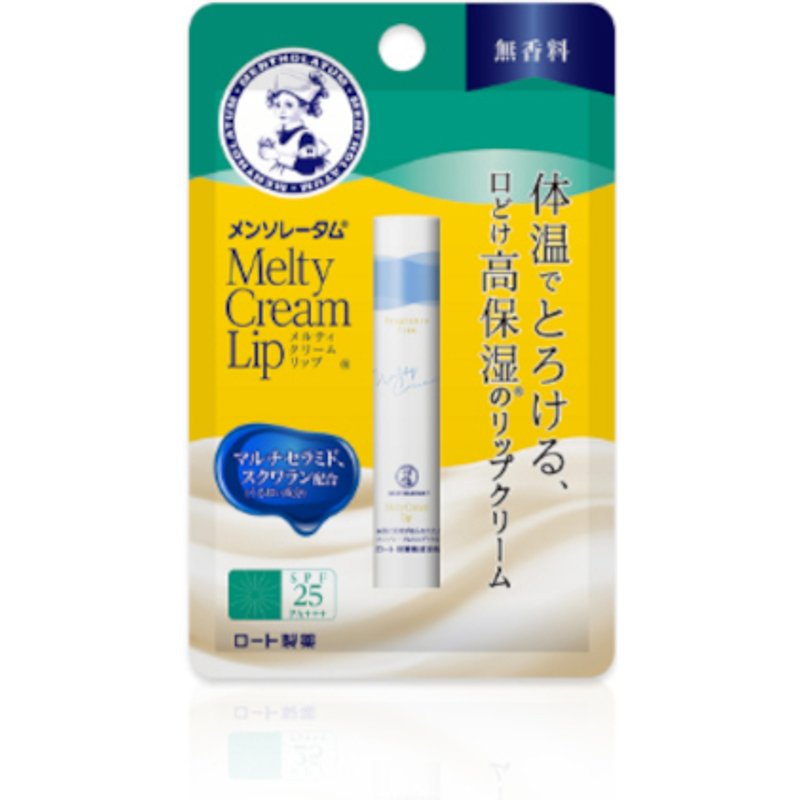 Rohto Mentholatum - Melty Cream Lip Balm SPF25 PA+++ - Fragrance Free