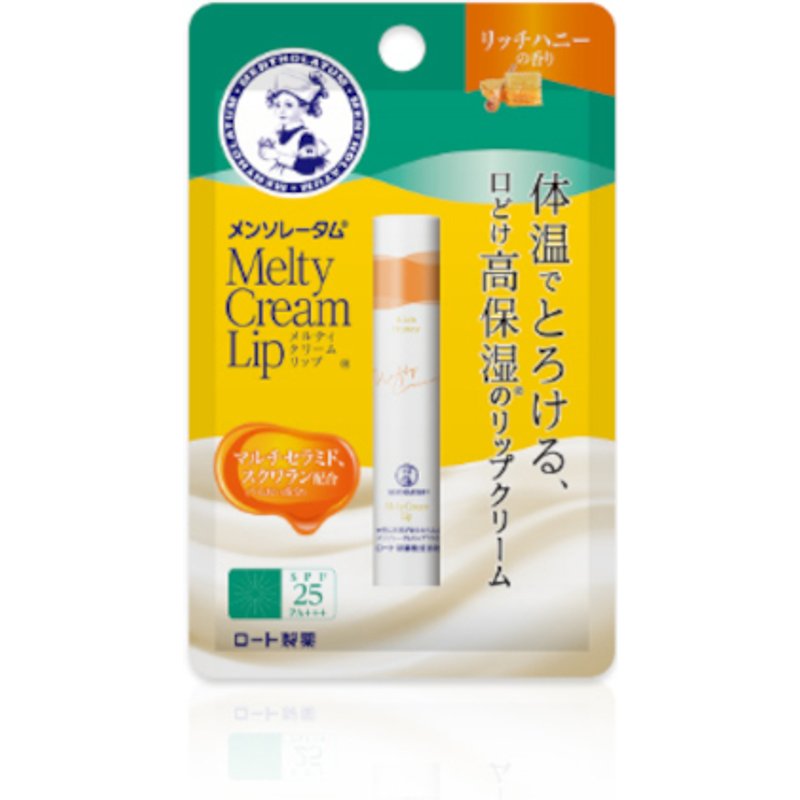 Rohto Mentholatum - Melty Cream Lip Balm SPF25 PA+++ - Rich Honey