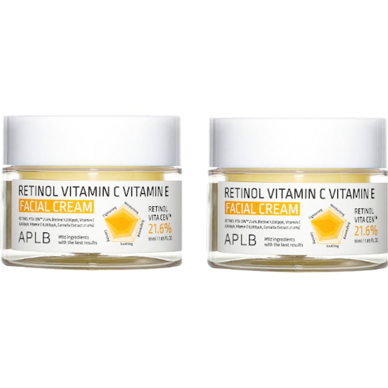APLB - Retinol Vitamin C Vitamin E Facial Cream - 55ml (2ea) Set