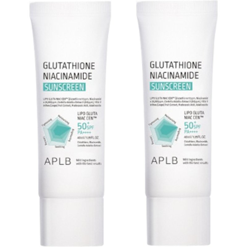 APLB - Glutathione Niacinamide Sunscreen SPF50+ PA++++ - 40ml (2ea) Set