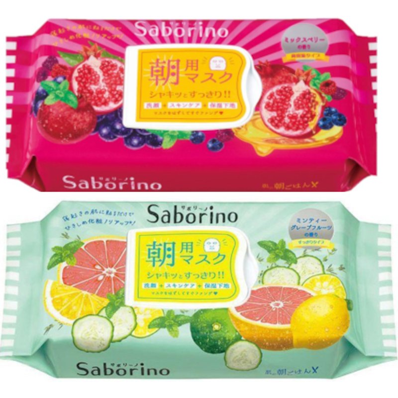 BCL - Saborino Morning Mask - Grapefruit - 32pc (1ea) & BCL - Saborino Morning Mask - Mixed Berries - 28pc (1ea)