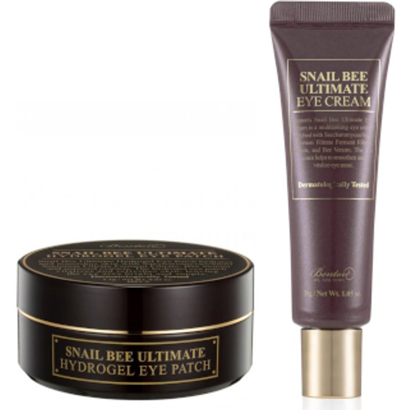 Benton - Snail Bee Ultimate Eye Cream - 30g (1ea) + Hydrogel Eye Patch - 60patches (1ea) Set