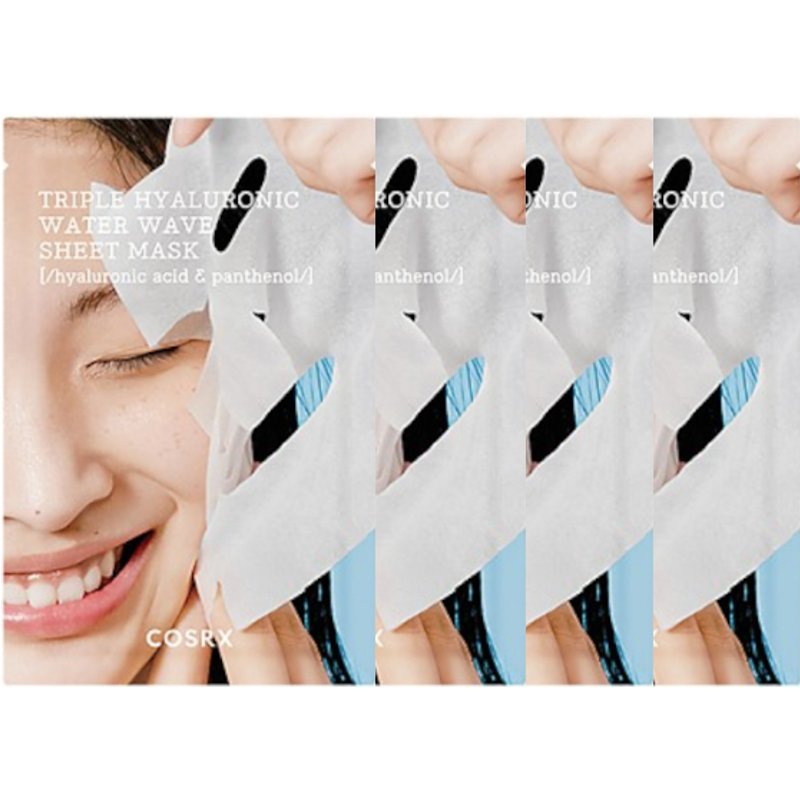 COSRX - Hydrium Triple Hyaluronic Water Wave Sheet Mask - 4pcs