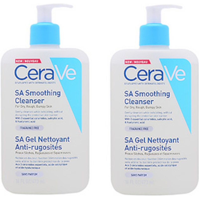 CeraVe - SA Smoothing Cleanser (For Dry; Rough ; Bumpy Skin) - 236ml (2ea) Set