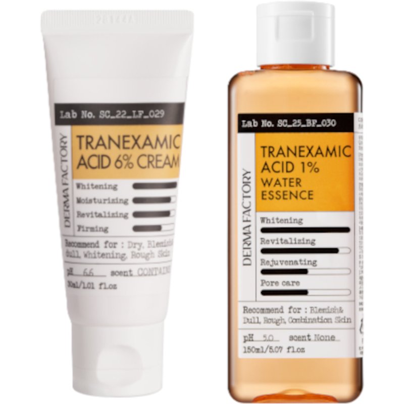 DERMA FACTORY - Tranexamic Acid 6% Cream - 30ml (1ea) & 1% Water Essence - 150ml (1ea) Set