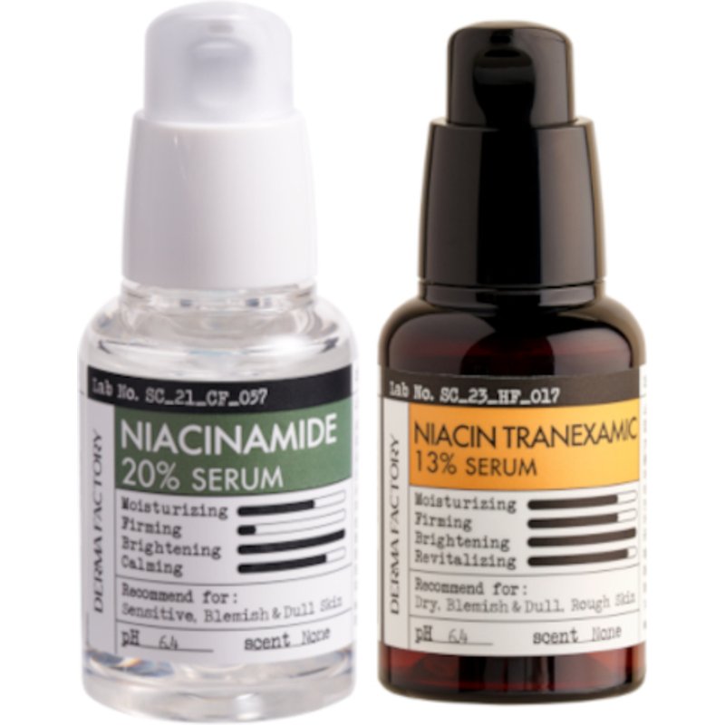 DERMA FACTORY - Niacinamide 20% Serum - 30ml (1ea) & Niacin Tranexamic 13% Serum - 30ml (1ea) Set