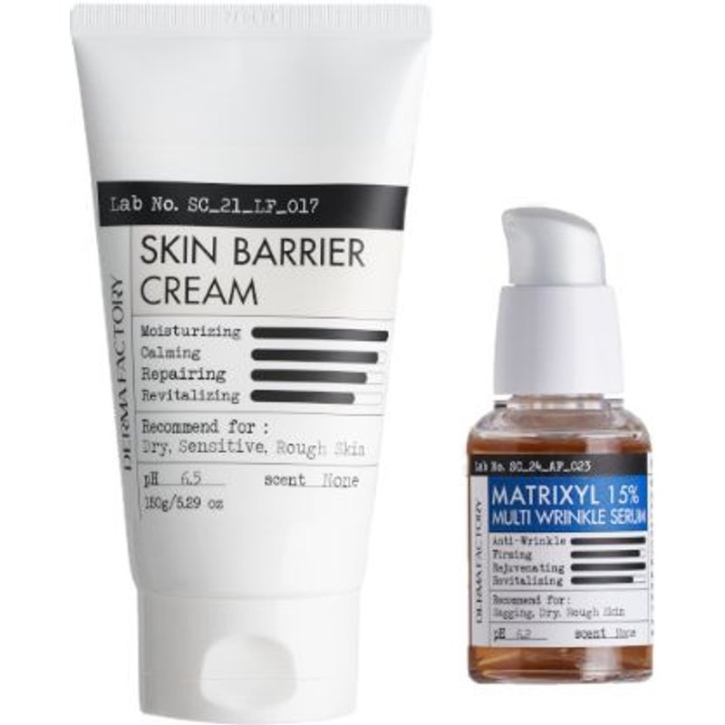 DERMA FACTORY - Matrixyl 15% Multi Wrinkle Serum - 30ml (1ea) & Skin Barrier Cream - 150g (1ea) Set