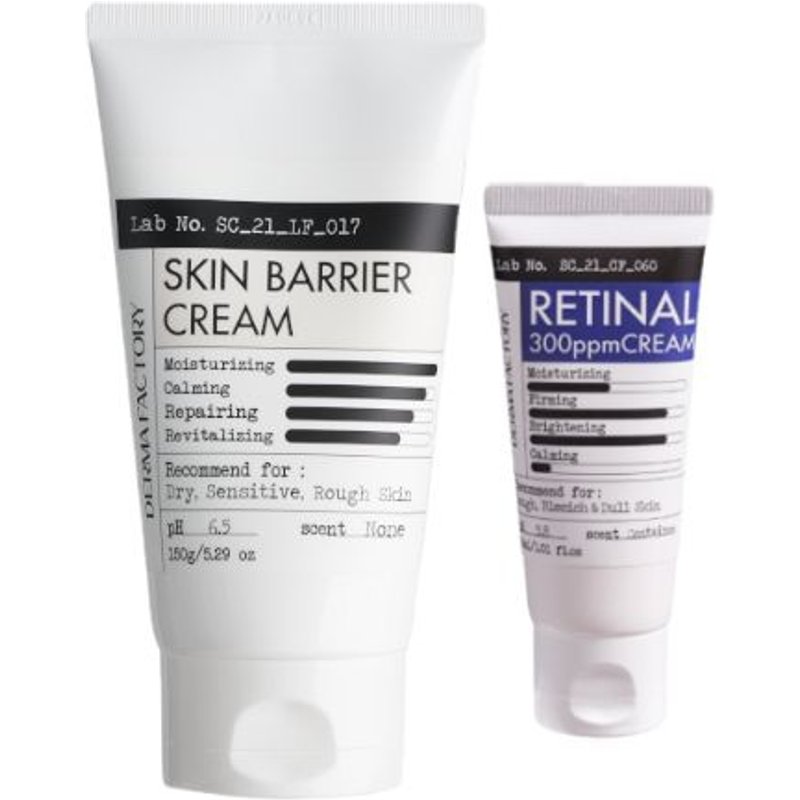 DERMA FACTORY - Skin Barrier Cream - 150g (1ea) & Retinal 300ppm Cream - 30ml (1ea) Set