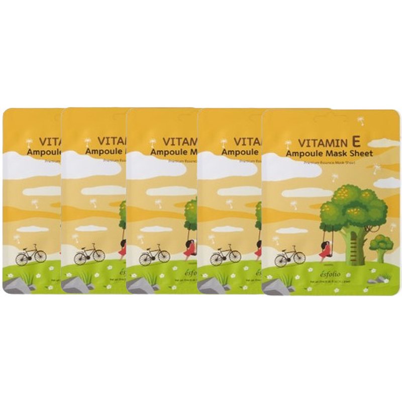esfolio - Vitamin E Ampoule Mask Sheet - 25ml*1pc (5ea) Set