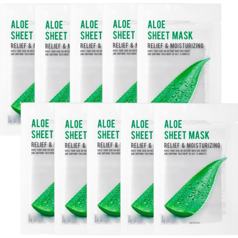 EUNYUL - Purity Aloe Sheet Mask - 10pcs set