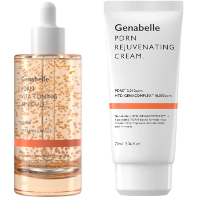 Genabelle - PDRN VITA Toning Ampoule JUMBO - 70ml & PDRN Rejuvenating Cream - 70ml Set