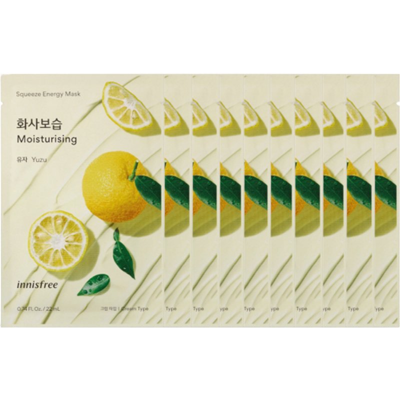 innisfree Energy Mask - Yuzu - 10pcs Set