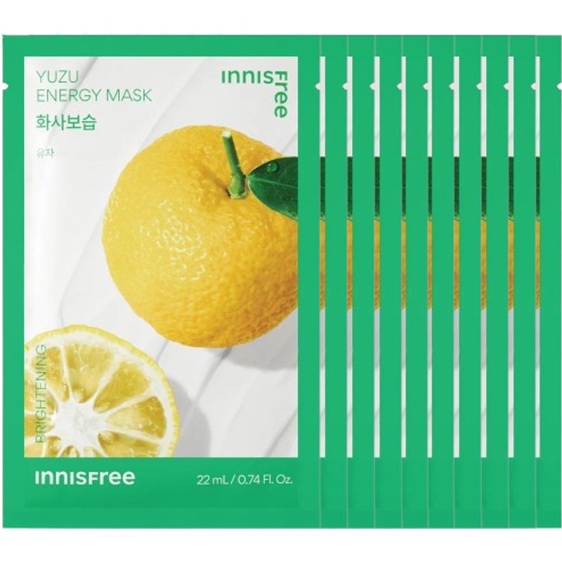 innisfree - Active Mask - Yuzu (10ea) Set