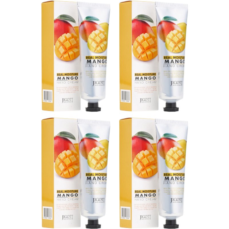 Jigott - Real Moisture Hand Cream - Mango - 100ml (4ea) Set