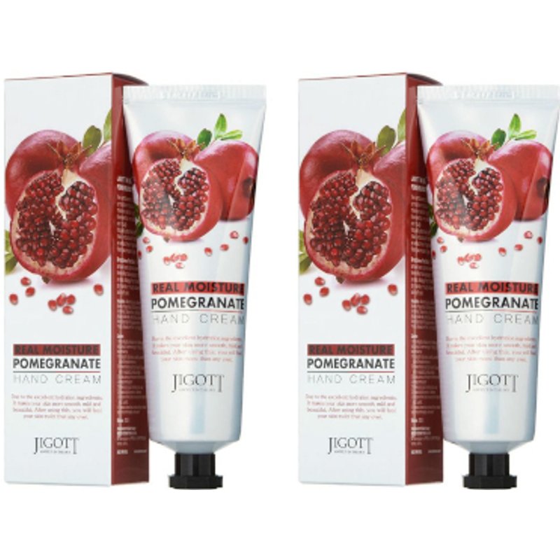 Jigott - Real Moisture Hand Cream - Pomegranate - 100ml (2ea) Set