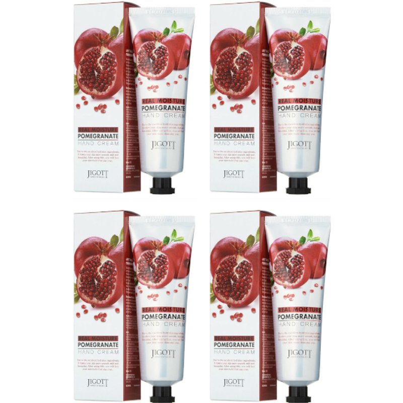 Jigott - Real Moisture Hand Cream - Pomegranate - 100ml (4ea) Set
