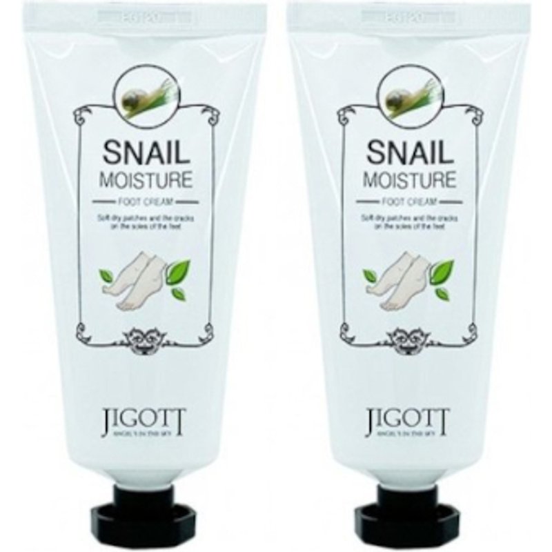 Jigott - Snail Moisture Foot Cream - 100ml (2ea) Set