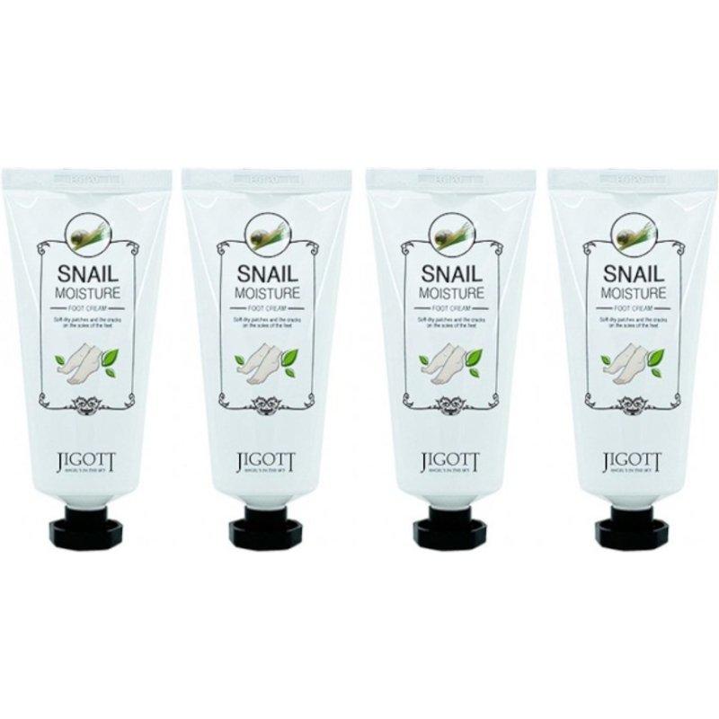 Jigott - Snail Moisture Foot Cream - 100ml (4ea) Set