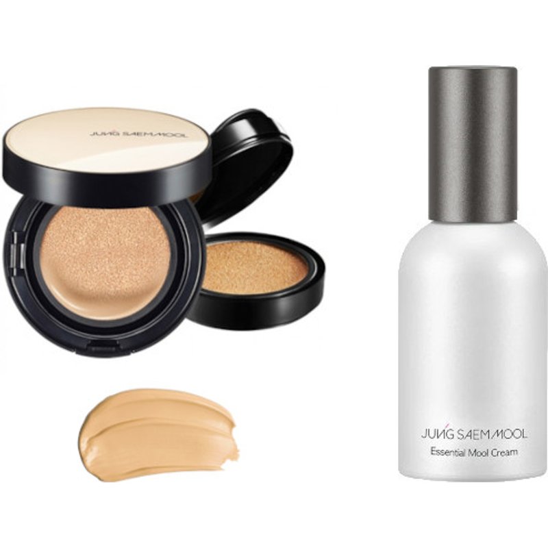 JUNGSAEMMOOL - Essential Skin Nuder Cushion SPF50+ PA+++ (With Refill) - 14g+14g - 21 Medium (1ea) + Essential Mool Cream -...