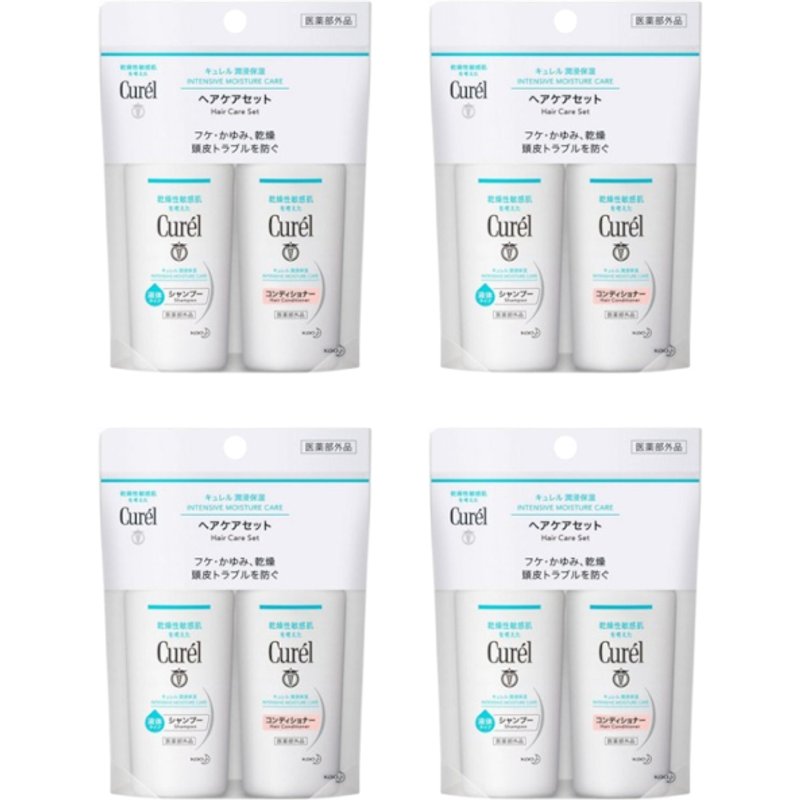 Kao - Curel Intensive Moisture Care Hair Care Set - 1set(45ml+45ml) (4ea) Set
