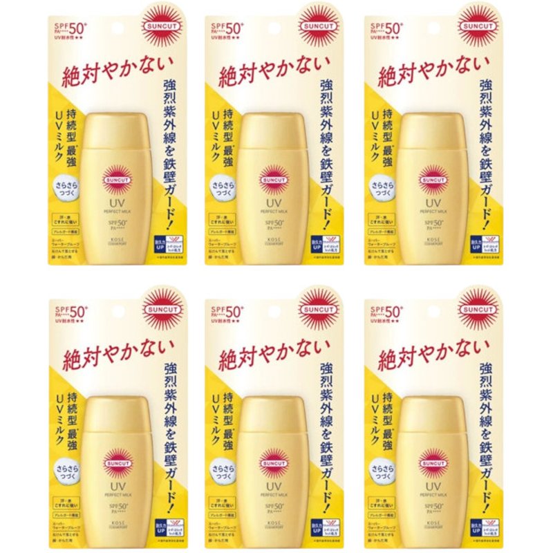 Kose - Suncut UV Perfect Milk SPF50+ PA++++ (2024 Version) - 50ml (6ea) Set