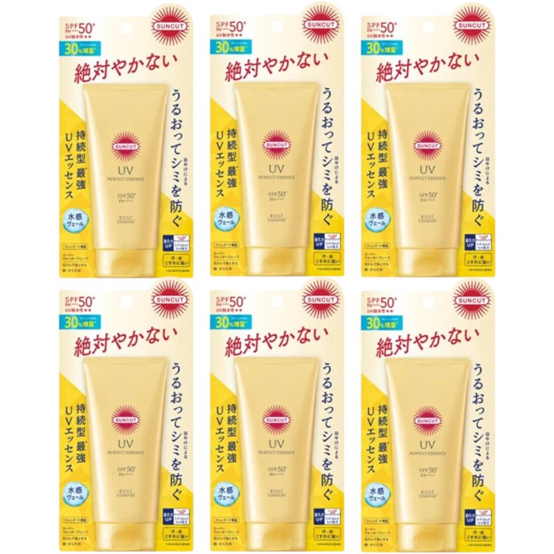 Kose - Suncut UV Perfect Essence SPF50+ PA++++ (2024 Version) - 80g (6ea) Set