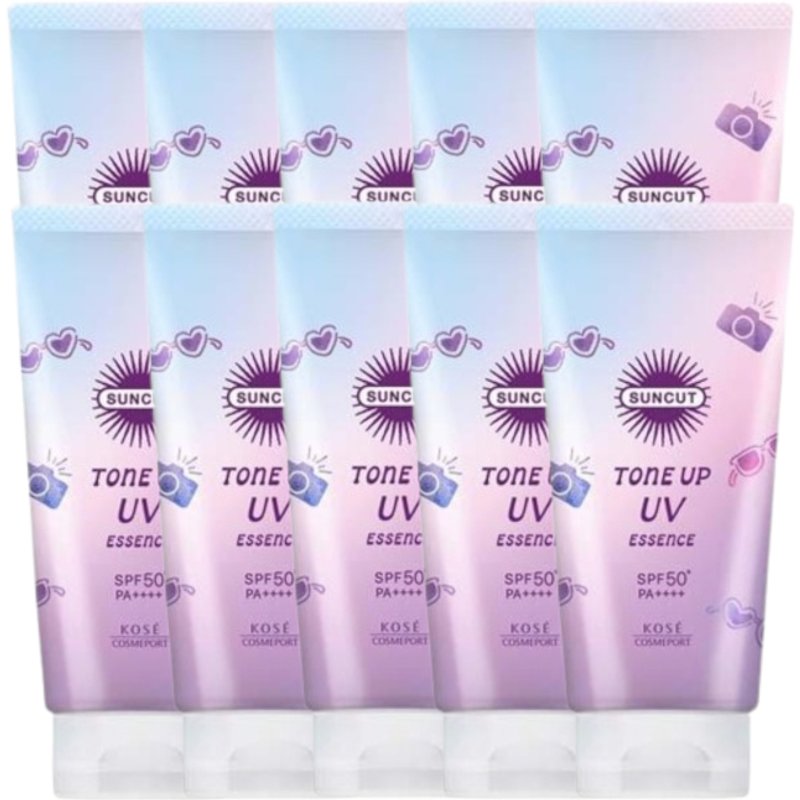 Kose - SunCut - TONE UP UV Essence SPF50+ PA++++ - 80g (10ea) Set