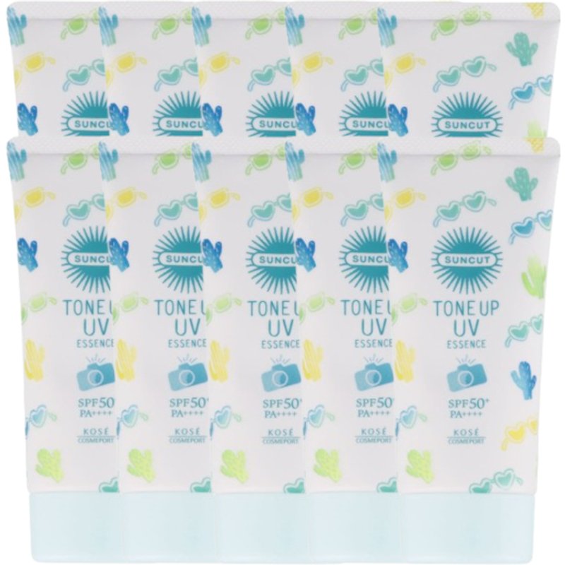 Kose - Suncut Tone Up UV Essence SPF50+ PA++++ - 80g - Mint Green (10ea) Set